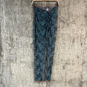 REHAB LAB Women's Butterfly Print Sheer Mesh Skirt Size S In Blue